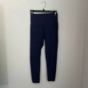 Lululemon high rise leggings. Size 4. Navy blue.